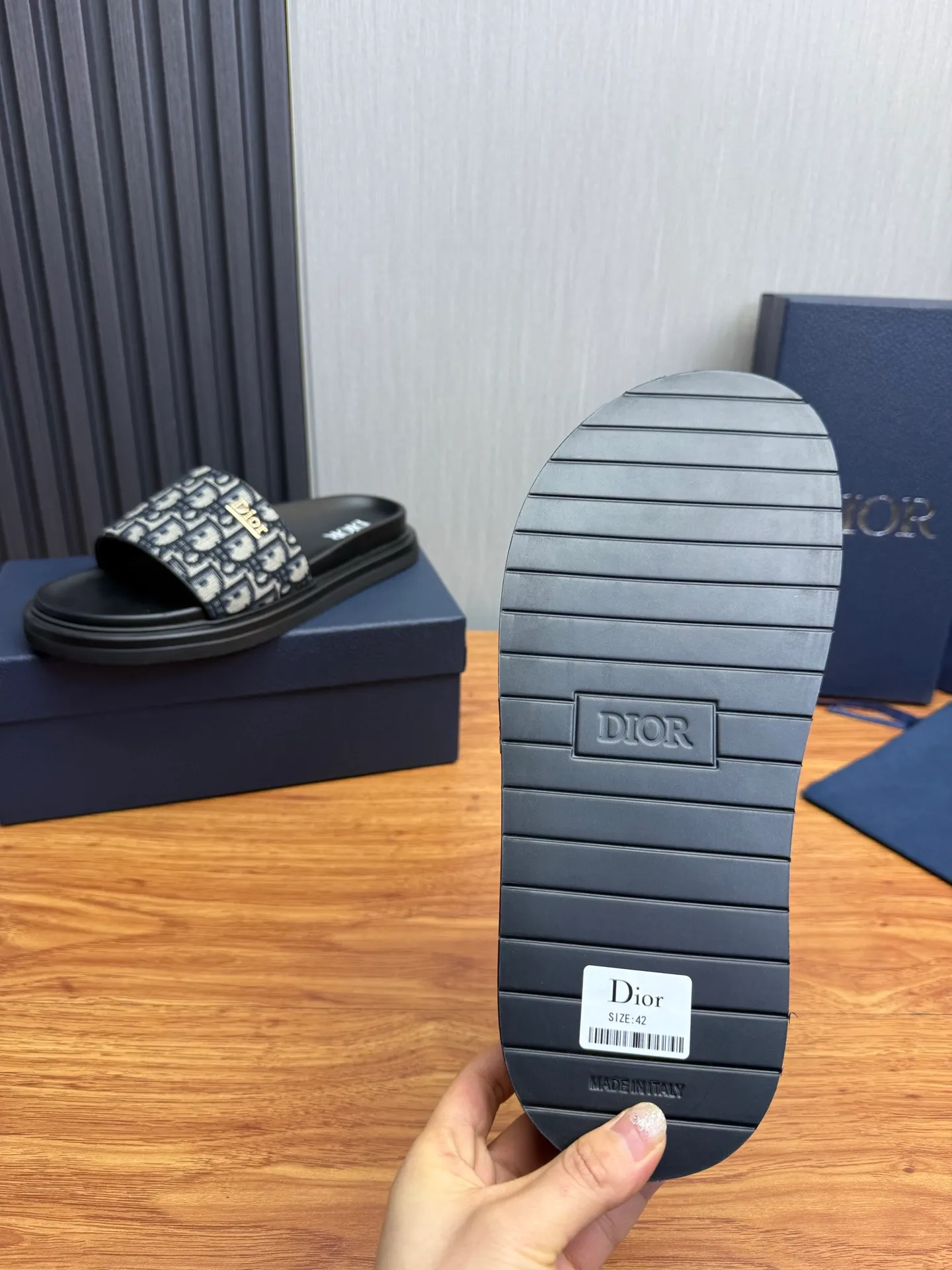 Men's shoes 260💰 Dior. Men's slippers🩴Official website 1:1 production 38-45 size 45 46 🉑️Customized original material shipped✅
